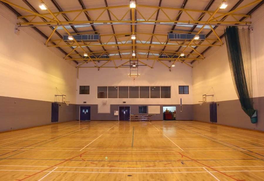 Loreto College sports hall interior before the upgrade